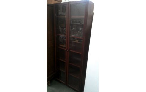 ESCAPARATE 2 PUERTAS OSCURO PARDO, , MADERA