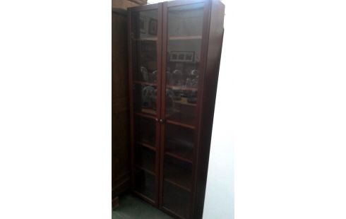 ESCAPARATE 2 PUERTAS OSCURO PARDO, , MADERA