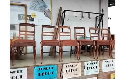 LOT DE 6 CHAISES NOYER