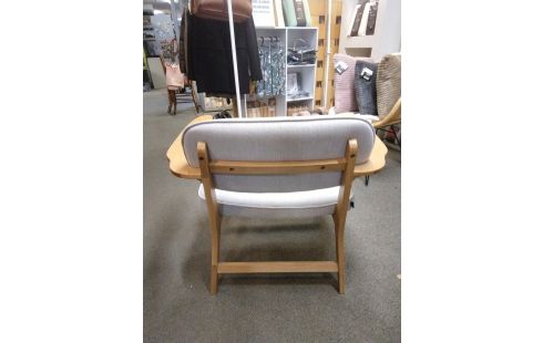 FAUTEUIL STYLE SCANDINAVE TISSU GRIS