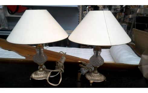 TAFELLAMP KOPER GLAS