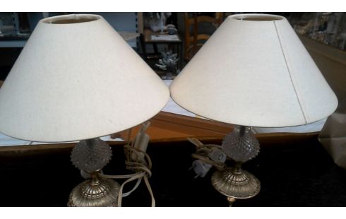 TAFELLAMP KOPER GLAS