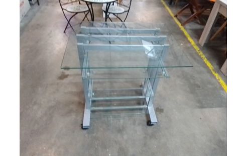 BUREAU INFORMATIQUE VERRE METAL