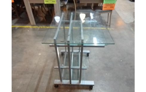 BUREAU INFORMATIQUE VERRE METAL