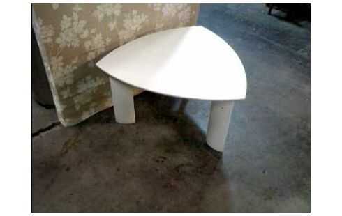 COUCHTISCH HOLZ WEIß 3-BEINIG