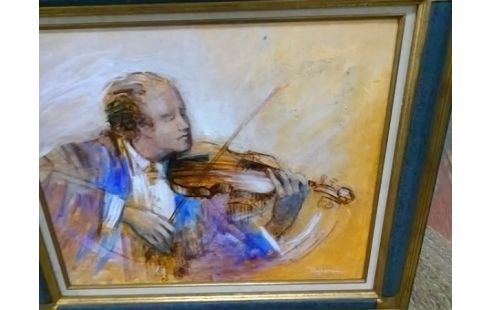 TABLEAU ANNIE PUYBAREAU VIOLONISTE