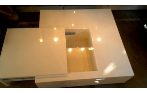 SALONTAFEL WIT  DESIGN/BOVENLADER