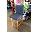 TABOURET DE BAR MODERNE TISSU GRIS