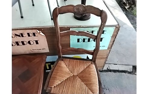 LOT DE 6 CHAISES PAILLE