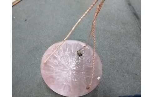 LUSTRE ANCIEN COUPELLE ROSE