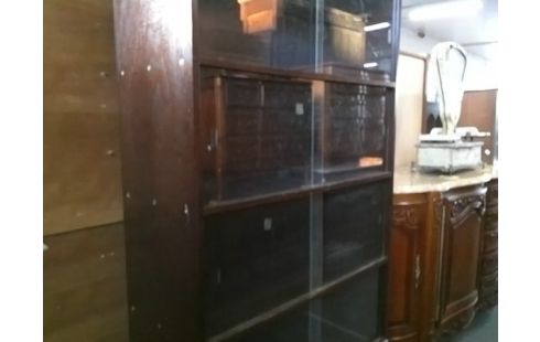 VITRINE BOIS FONCE 1T