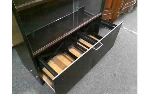 VITRINE BOIS FONCE 1T