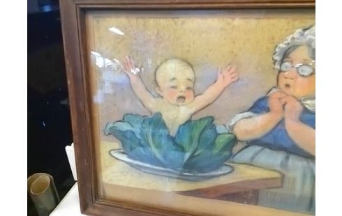 CADRE MERE ET ENFANT DANS CHOUX