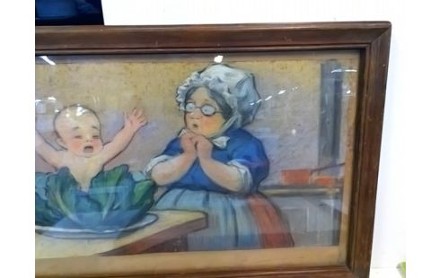 CADRE MERE ET ENFANT DANS CHOUX