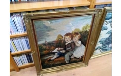 CADRE TAPISSERIE 2 ENFANTS