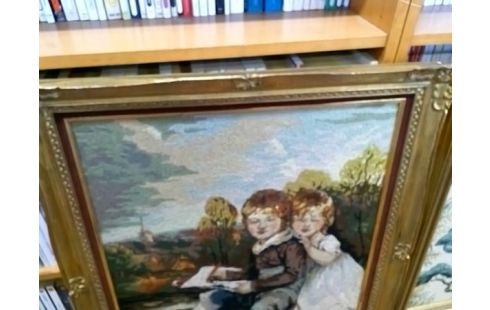 CADRE TAPISSERIE 2 ENFANTS