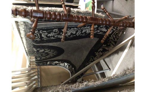 TAPIS PERSAN NOIR ARGENTE GM