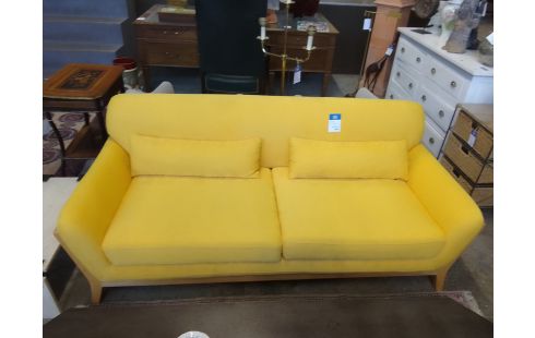 CANAPE SCANDINAVE TISSU JAUNE