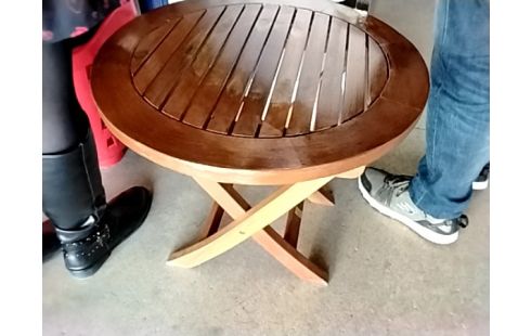 TABLE BASSE GUERIDON BOIS EXOTIQUE