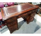 BUREAU 9T DESSUS CUIR BORDEAUX