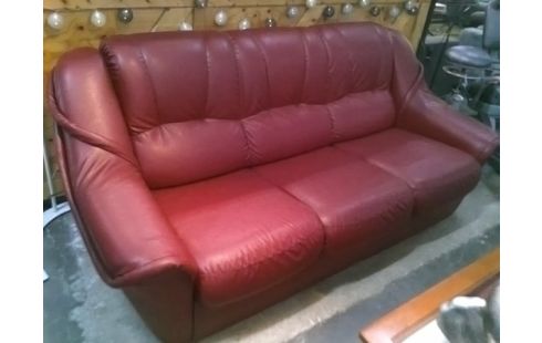 CANAPE 3 PLACES ROUGE CONVERTIBLE