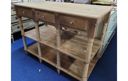 CONSOLE BOIS NATUREL 6 TIROIRS J LINE