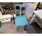 CHAISE BOIS TURQUOISE
