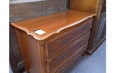 COMMODE 3 TIROIRS MERISIER STYLE LXV