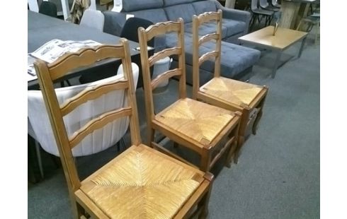 LOT DE 6 CHAISES PAILLEES