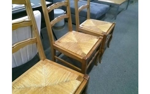 LOT DE 6 CHAISES PAILLEES
