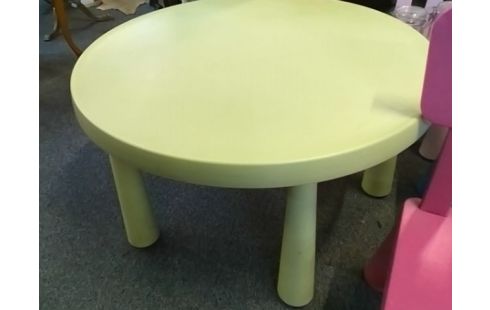 TABLE RONDE ENFANT PLASTIQUE VERTE