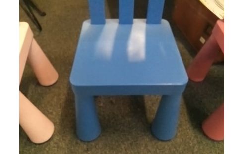 CHAISE ENFANT PLASTIQUE BLEUE