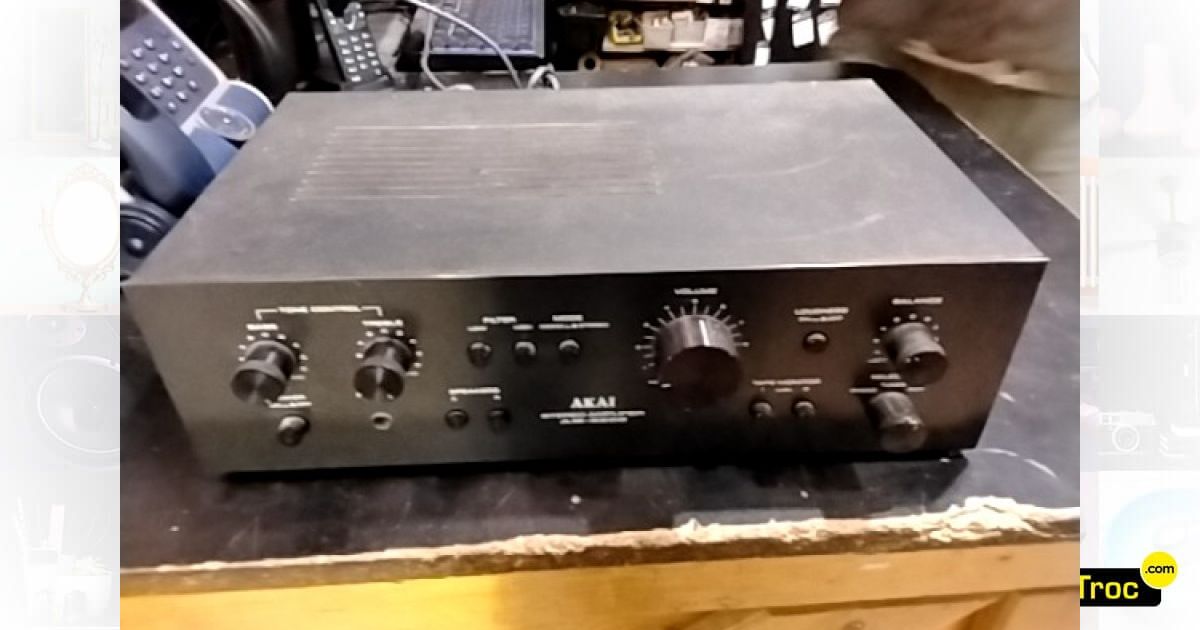 Bouton Power / Commutateur Pour Ampli Akai AM 2200 - D'origine, Argenté