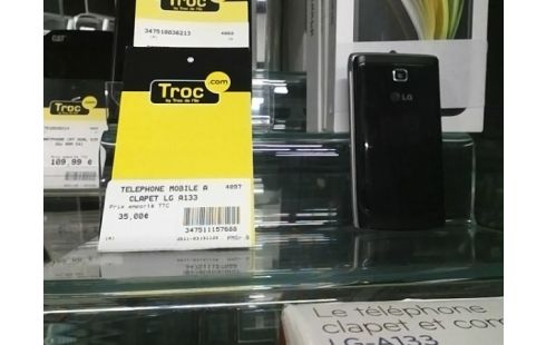 TELEPHONE MOBILE A CLAPET LG A133 -CHARGEUR + KIT MAIN LIBRE