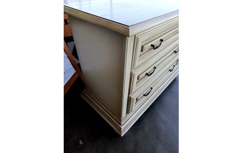 COMMODE MODERNE CÉRUSÉ CRÈME