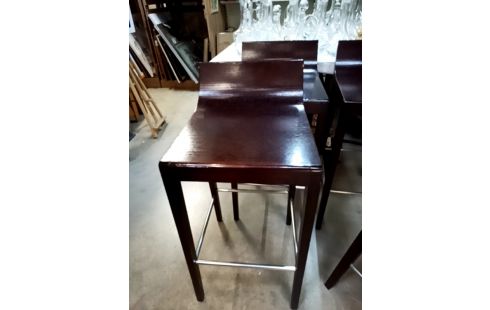 TABOURET DE BAR TEINTÉ WENGÉ