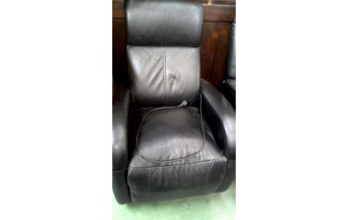 SILLÓN RELAX ELÉCTRICO NEGRO CUERO