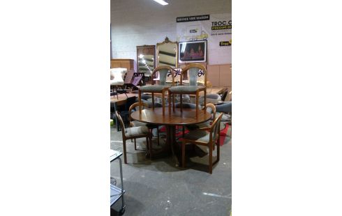 TISCH 70ER JAHRE, , #220;BKE #1363 #0 6 STÜHLE