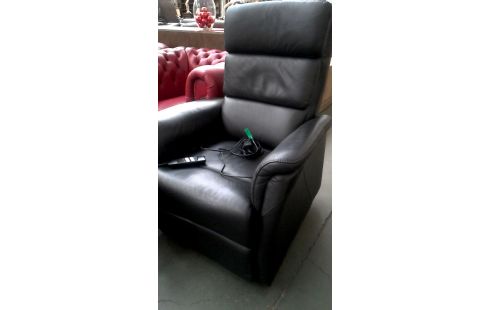 FAUTEUIL RELAX ELECTRIQUE NOIR CUIR