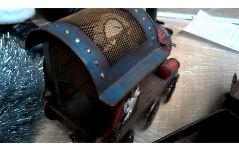 DECO-OBJECT TREIN METAAL 3 WAGONS