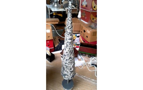 DECO-OBJECT KERSTBOOM GRIJS KUNSTSTOF