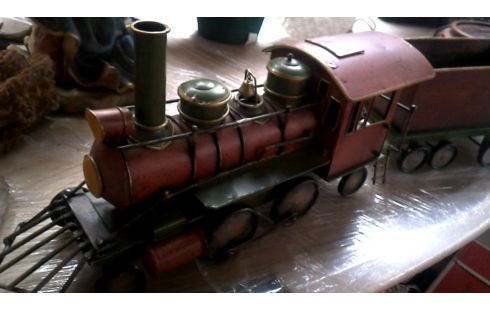 DECO-OBJECT TREIN METAAL 1 WAGON