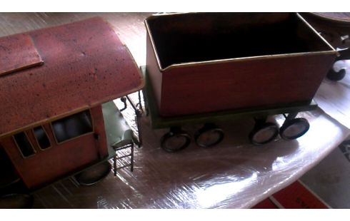 DECO-OBJECT TREIN METAAL 1 WAGON