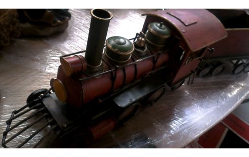 DECO-OBJECT TREIN METAAL 1 WAGON