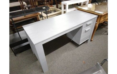 BUREAU 1PORTE 1 TIROIR PATINE GRISE
