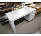 BUREAU 1PORTE 1 TIROIR PATINE GRISE