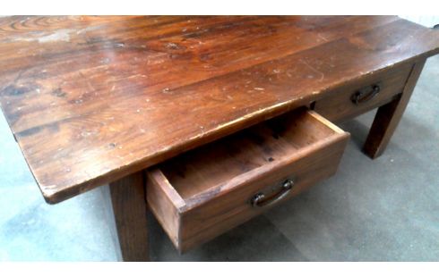 WOHNZIMMERTISCH 1 NIEDRIG ULME 2 SCHUBLADEN