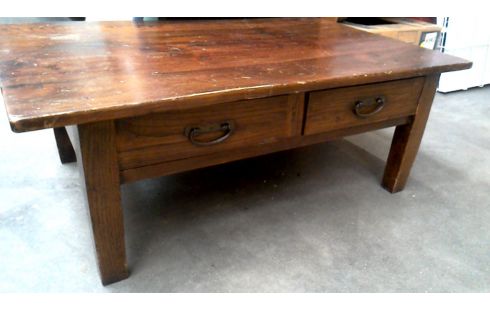 WOHNZIMMERTISCH 1 NIEDRIG ULME 2 SCHUBLADEN