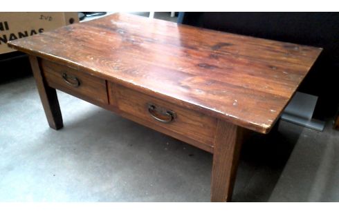 WOHNZIMMERTISCH 1 NIEDRIG ULME 2 SCHUBLADEN