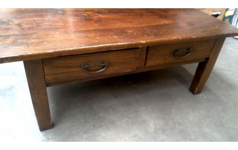 WOHNZIMMERTISCH 1 NIEDRIG ULME 2 SCHUBLADEN